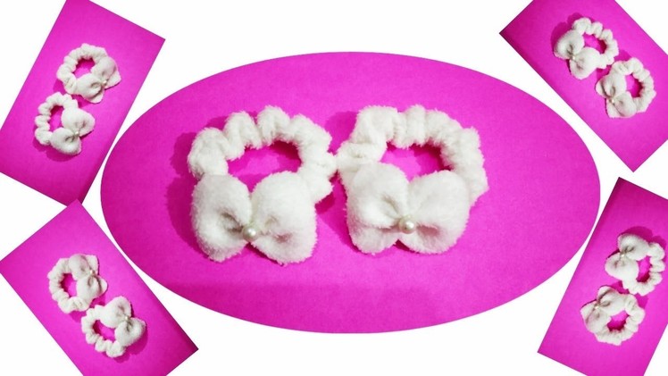 Rubber band bow sewing tutorial. how to make fabric rubber band