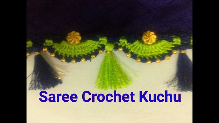 Saree Crochet Kuchu with Flower Beads