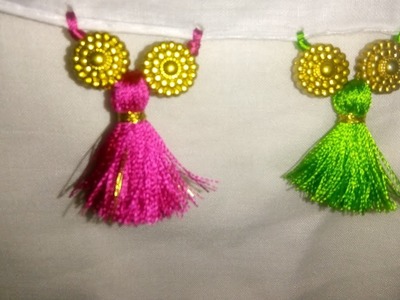 Saree kuchu with round beads and baby kuchu