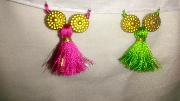 Saree kuchu with round beads and baby kuchu