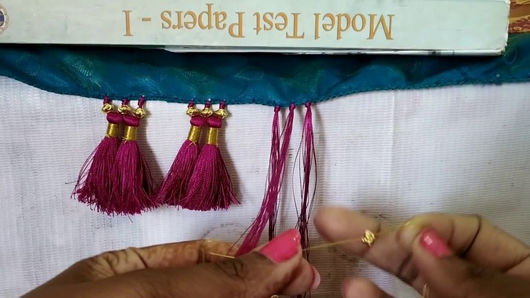 Saree Kuchu with Zari Thread I Saree Tassels making with Beads I Ladies Club