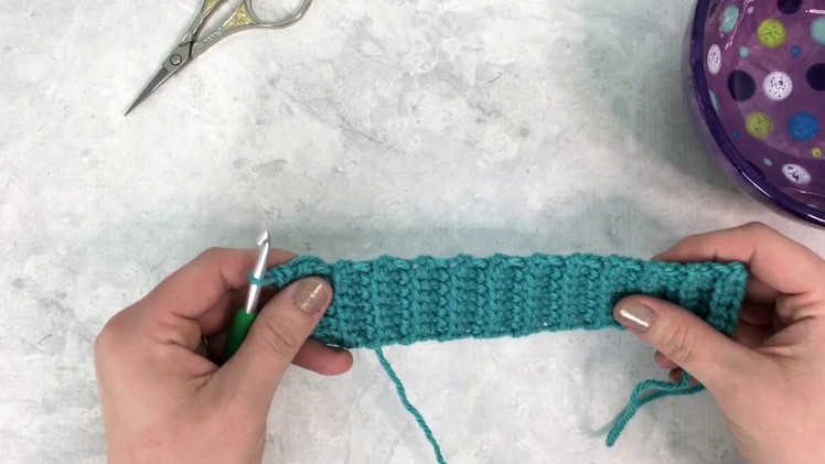 Single Crochet Ribbing - Left Handed Tutorial