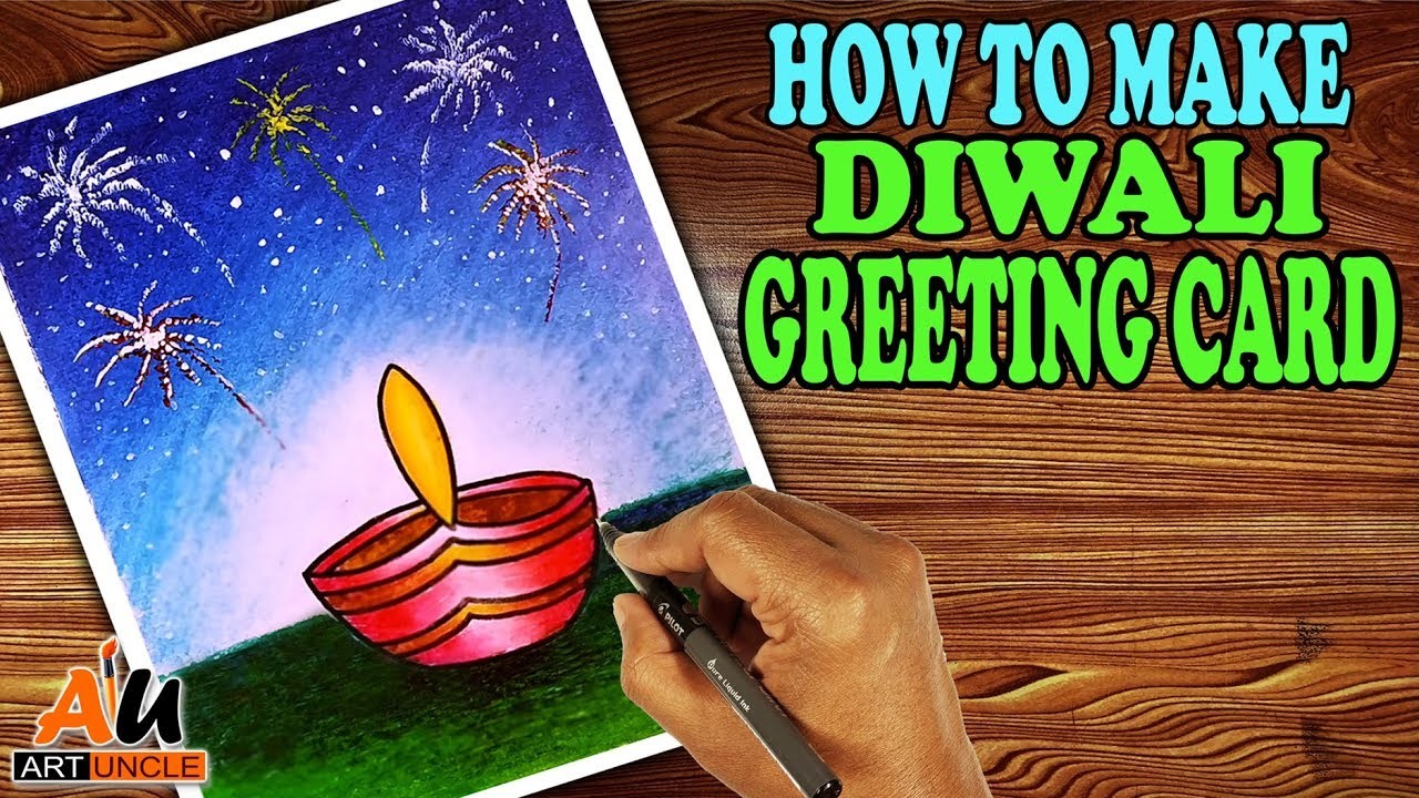 Very Easy Simple And Most Beautiful Handmade Diwali Greeting Cards For Kids In Step By Step Methods