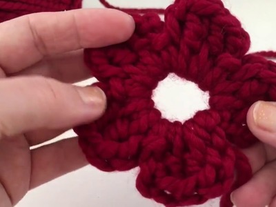 Very easy simple crochet flower for beginners