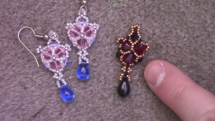 Winter Sparkle Crystal Beaded Earrings - A Jewelry Tutorial by Aura Crystals
