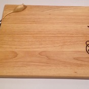 Wooden Bread Board featuring a tiny mouse.