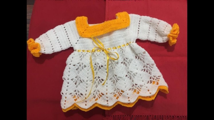 Woollen Crochet Frock for 6 months to 1year baby