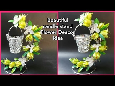 Beautiful candle flower decoration stylish centerpiece Deacor tutorial