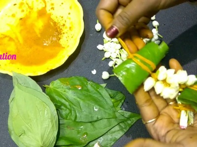 Betel leaf garland for hanuman.DIY betel leaves garland