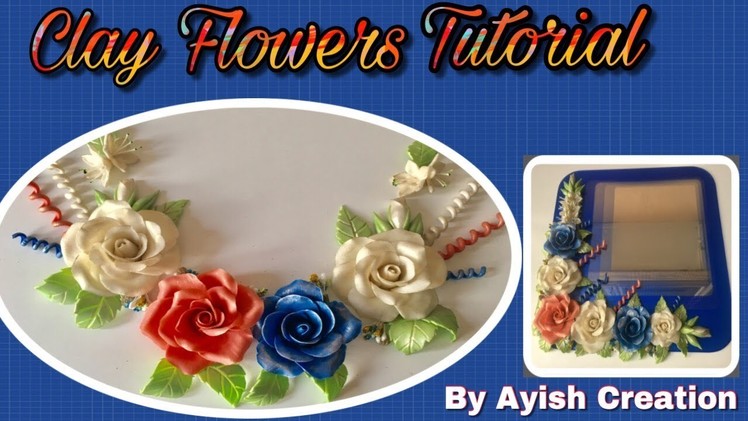 Clay flowers tutorial || make realistic flower with ur own cutter|| Part 1