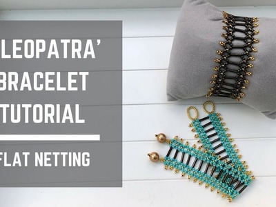 Cleopatra bracelet tutorial | Flat netting