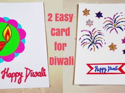 DIY 2 Easy Diwali Card.Simple and Easy Diwali Card for Kids.Handmade Diwali Cards