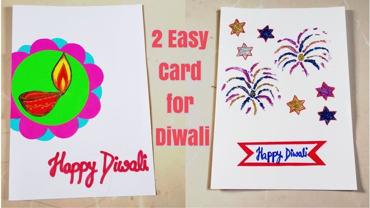 DIY 2 Easy Diwali Card.Simple and Easy Diwali Card for Kids.Handmade Diwali Cards