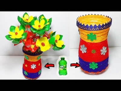 DIY Awesome plastic bottle Flower Vase design Ideas | Plastic bottle flower vase | Home decor ideas