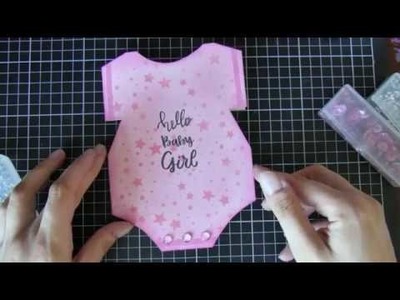 DIY Baby Onesie shaped card #aliexpress || October 2018