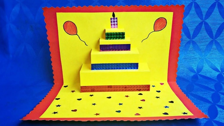 DIY Cake Pop Up Card For Birthday | Easy Pop up Birthday Card | Birthday Cards | How to Make