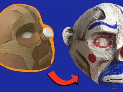 DIY: Cardboard Dark Knight Joker Mask Part 1, free templates