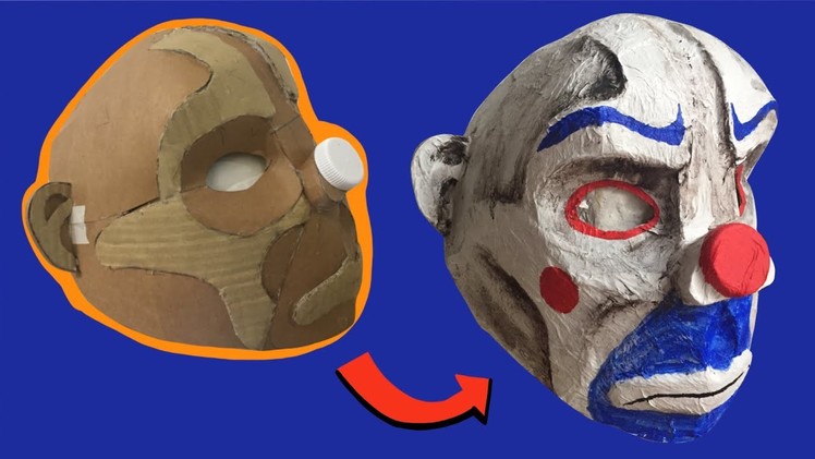 DIY: Cardboard Dark Knight Joker Mask Part 1, free templates