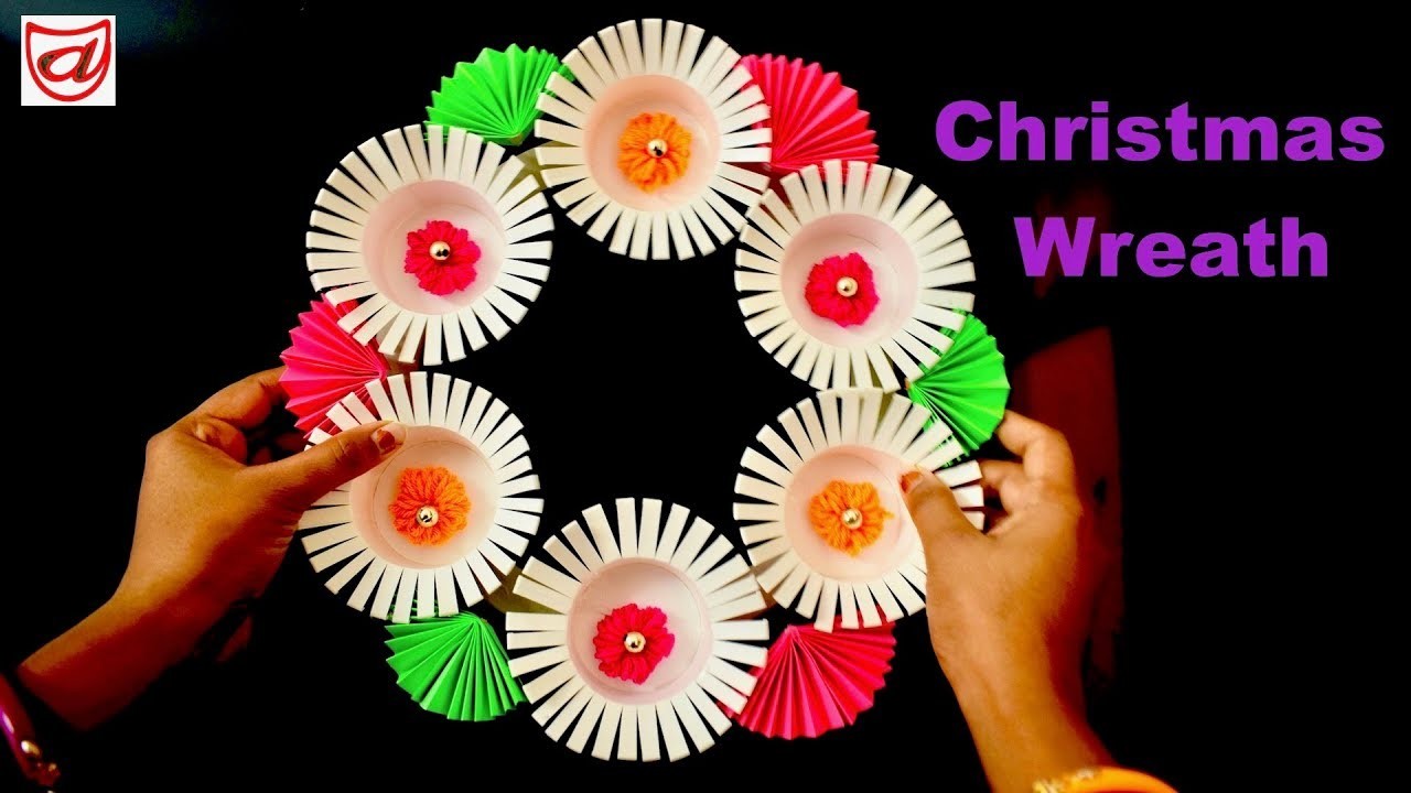 DIY Christmas Wreath from disposable paper cup, Holiday craft from best