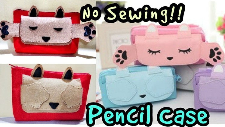DIY Cute [No Sew] ✏️ Pencil Case || How to make DIY pencil case