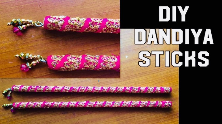 DIY dandiya stick.how to decorate old dandiya sticks craft.garba special craft ideas.Dussehra DIY