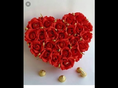 Diy heart shaped chocolate bouquet(box)