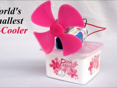 DIY How To Make World's Smallest Air cooler -  Easy Science Project For KIDS