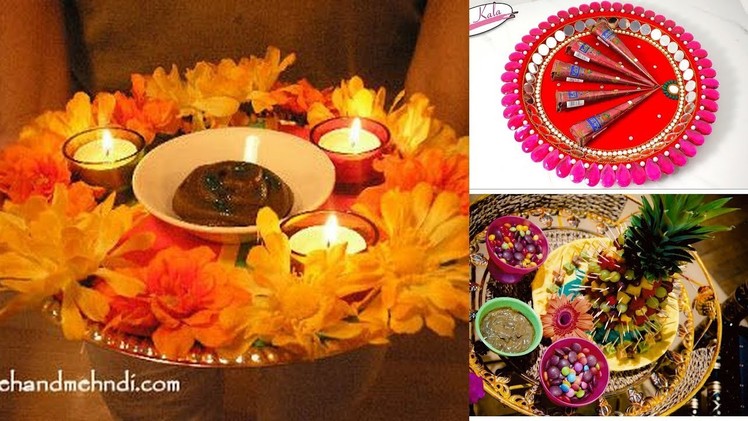 DIY || Mehendhi thaal decoration for wedding || mehendhi plate decoration