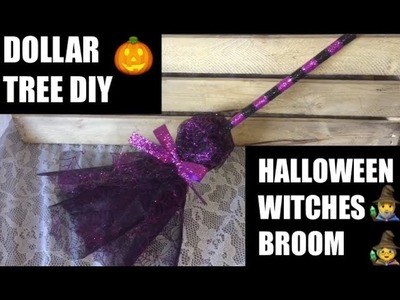 DOLLAR TREE HALLOWEEN DIY????‍♀️????✨DECORATIVE WITCHES BROOM????????EASY & AFFORDABLE