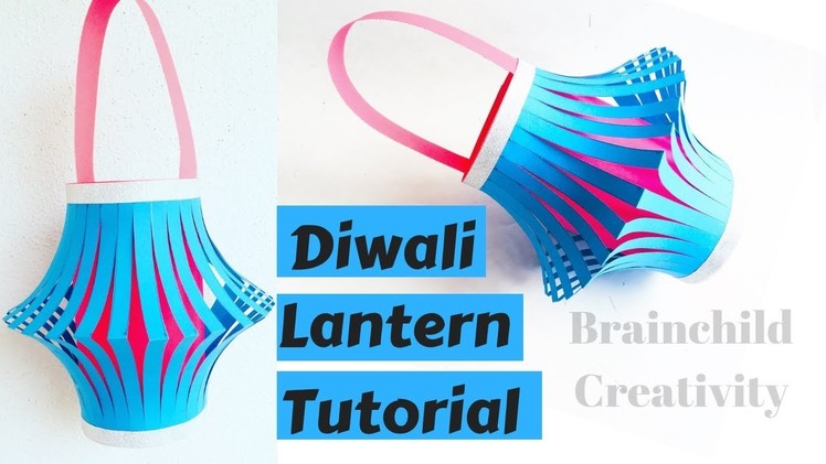 Easy Colorful Diwali Lantern Tutorial | Akash Kandil Making | Easy Paper Lantern