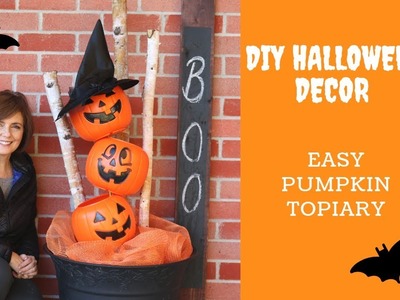 Halloween DIY | Pumpkin Topiary | Easy & Quick