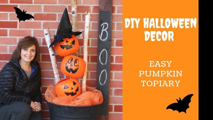 Halloween DIY | Pumpkin Topiary | Easy & Quick