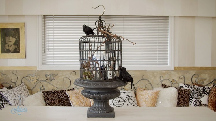 Halloween Floristry Tutorial: Black Bird Cage Design for your front door