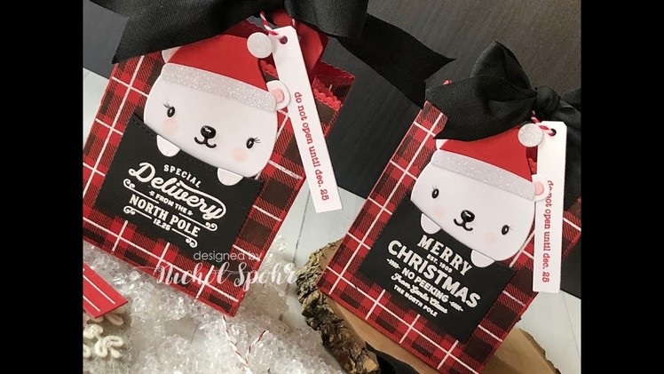 Handmade Holiday 2018 | Plaid 3D Tote Bag with Polar Bear Pocket