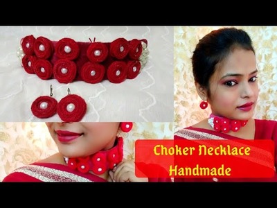 Handmade Jewellery | Jewellery Making | Choker Necklace Making At Home | Shiney Roops