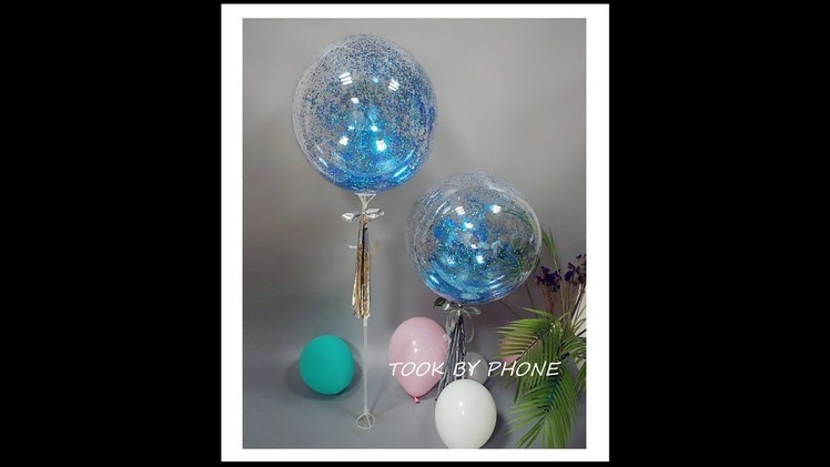 How to DIY a blue glitter balloon to decoration frozen theme party