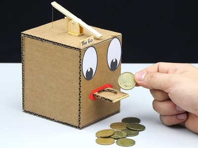 How to Make a Box Eating Coin - Saving Coin Bank DIY