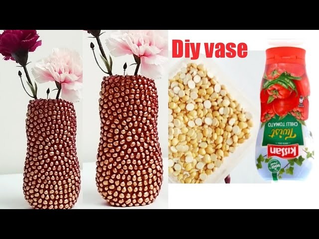 #How to make flower vase #Diy flower vase from plastic bottle & dal.Best out of waste craft idea