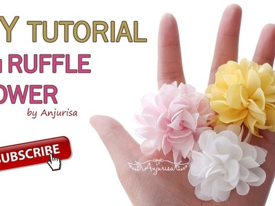 Mini Ruffle Fabric Flower - Fabric Ruffle Flower Tutorial