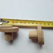 Original oval solid wood knob,oak,walnut wooden handle