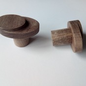 Original oval solid wood knob,oak,walnut wooden handle
