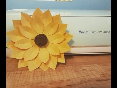 Paper sunflower tutorial video with Cricut