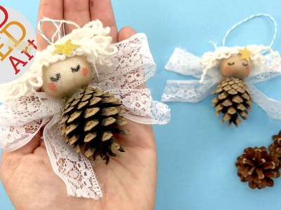 Pine Cone Angel Ornaments DIY - Nature Christmas Decorations