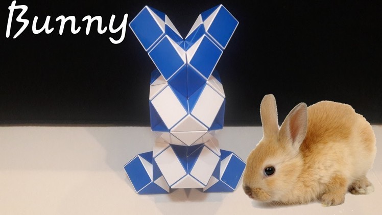 Rubik's Twist or Smiggle snake Puzzle Tutorial :How to make a Bunny shape 72Pcs.