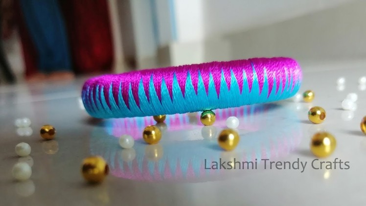 Silk Thread Bangles Making Tutorial - Zigzag Design