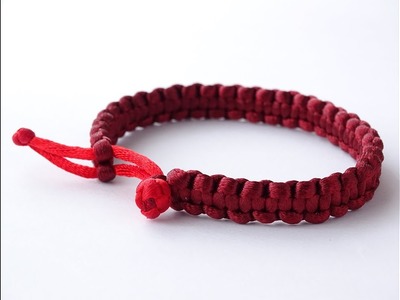 Simple Macrame Bracelet Tutorial-Cobra Weave.Decorative Diamond Knot-Mad Max Style Closure -CbyS