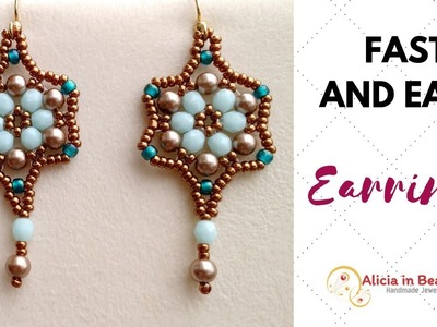 Sonia Earrings Tutorial. Easy earrings pattern for many designs.  Łatwe kolczyki z koralików #4????️????