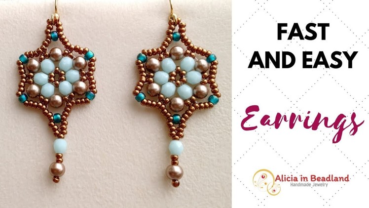 Sonia Earrings Tutorial. Easy earrings pattern for many designs.  Łatwe kolczyki z koralików #4????️????