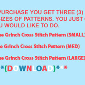 CRAFTS The Grinch Cross Stitch Pattern***LOOK***Buyers Can Download Your Pattern As Soon As They Complete The Purchase