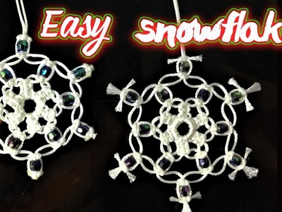 This macrame tutorial is another simple snowflake for your Christmas decor